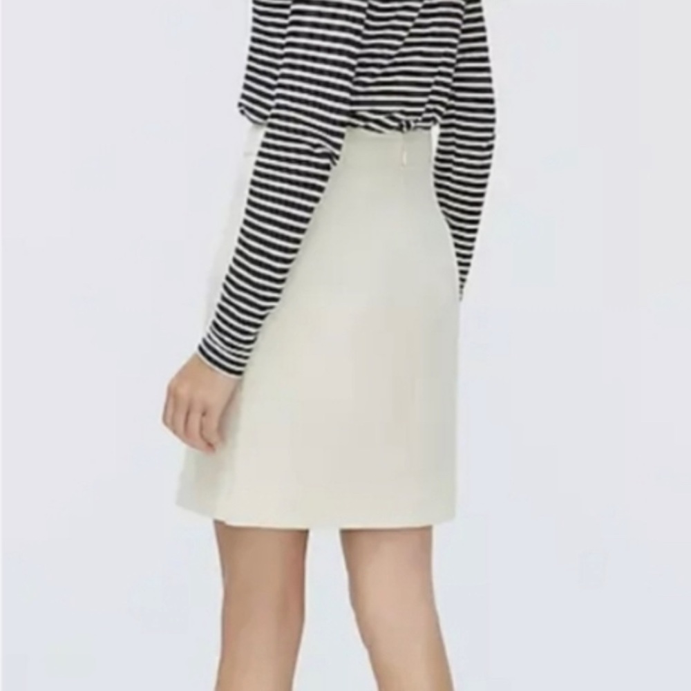 NWT JCrew Ivory Wool A-Line Skirt